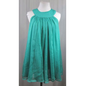 Forever 21 Green Semi Sheer Sleeveless Top M